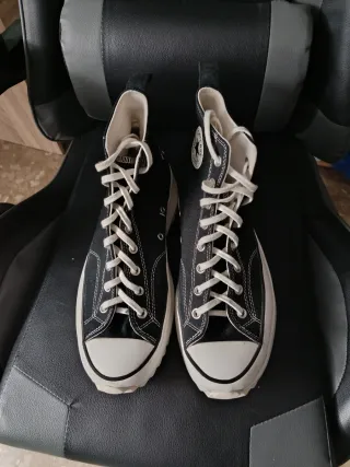 Zapatillas Converse negras y rosas T46