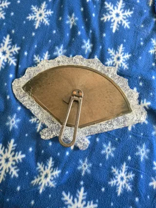 Abanico vintage con espejo cristal