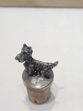 Boccetta decorativa vintage con cane