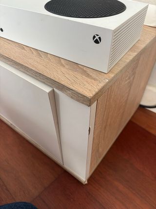 Mueble TV madera y cristal