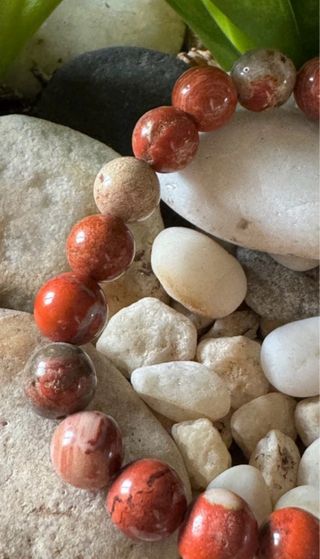 Bracciale 7 Chakra Diaspro Rosso Pietra Naturale