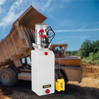 Unidad de Potencia Hidráulica 12V Motor Hidráulico Bomba Hidráulica, Bomba Hidráulica para Remolque Volcador Paquete de Potencia Hidráulica