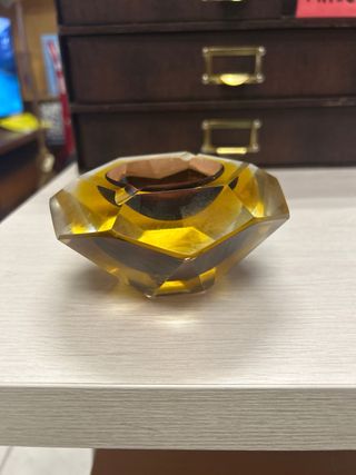 Cenicero Murano Cristal Diseño Octogonal