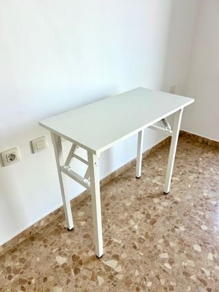 Mesa plegable blanca