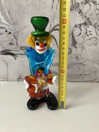 Figura payaso cristal Murano vintage