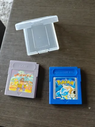 Nintendo Game Boy + Pokémon Azul + Cable Link