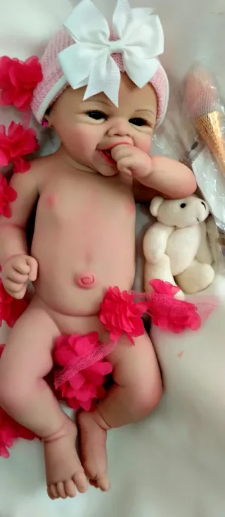 Bebé Reborn Silicona Completa 44cm