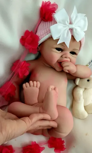 Bebé Reborn Silicona Completa 44cm