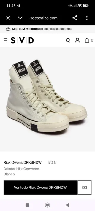 Botas Converse Blancas y Negras