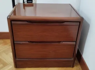 Conjunto Muebles Dormitorio años 70 madera noble