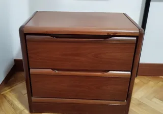 Conjunto Muebles Dormitorio años 70 madera noble