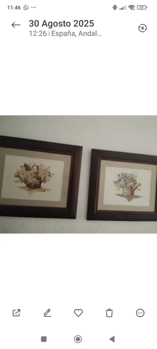 Cuadros decorativos de madera y papel