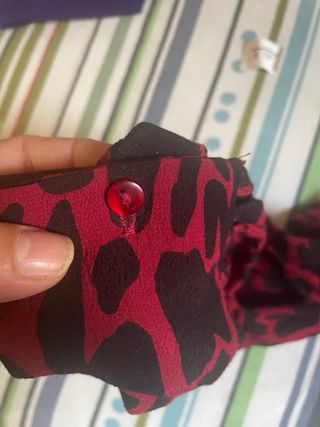 Blusa Estampada Roja y Negra Talla XL