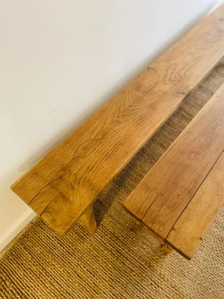 Pareja bancos antiguos franceses