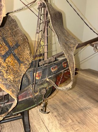 Barco holandés antiguo decorativo. Galeón náutico