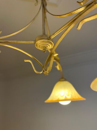 Lámpara Techo Vintage cristal y metal