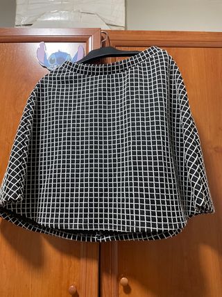 Falda cuadros de Blanco