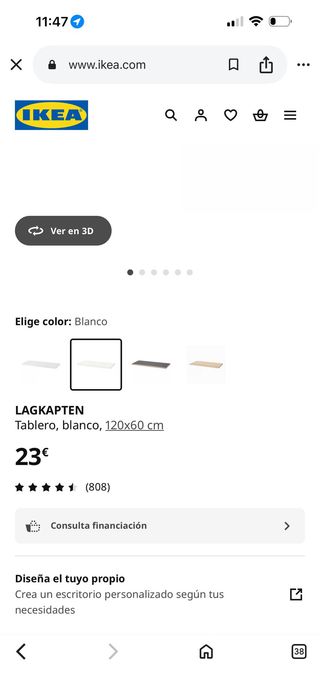 Tablero blanco IKEA LAGKAPTEN