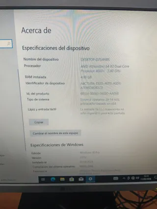 PC Ordenador Solo la CPU no se aceptan devolucione