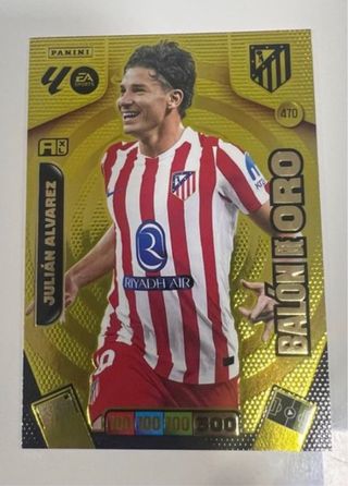 Cromo Panini Adrenalyn Julian Alvarez Balon de Oro