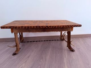 Mesa de centro rústica de caza
