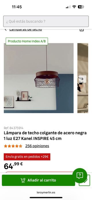 Lampara techo salon dormitorio