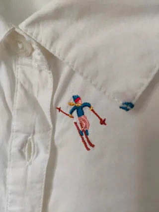 Camisa Cath Kidston blanca con estampado