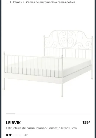 Cama Leirvik + somier + colchón