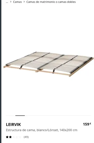 Cama Leirvik + somier + colchón