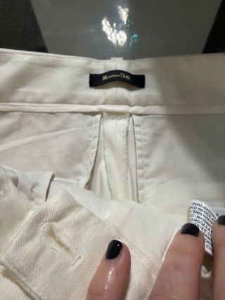 Pantalón Massimo Dutti Blanco Talla 34