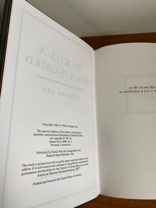 To Kill a Mockingbird Easton Press by Harp Lee