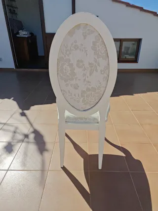 Silla de comedor tapizada estilo Luis XV