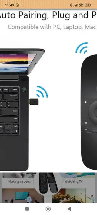 Mouse Air e Tastiera Wireless Nero