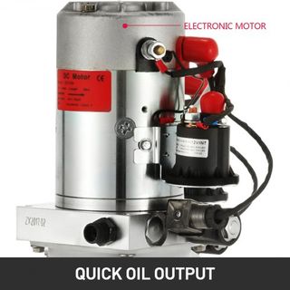 Bomba Hidráulica 12v Bomba Hidráulica de Acción Simple Bomba Hidráulica para Remolque de Volquete Bomba Hidráulica de Acción Simple Bomba Hidráulica de 7 Cuartos Bomba Hidráulica de Volquete de Ac...