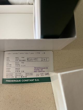 Reloj Frederique Constant Geneve