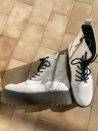 Botas blancas con plataforma