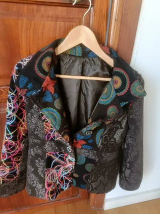 Abrigo mujer patchwork multicolor