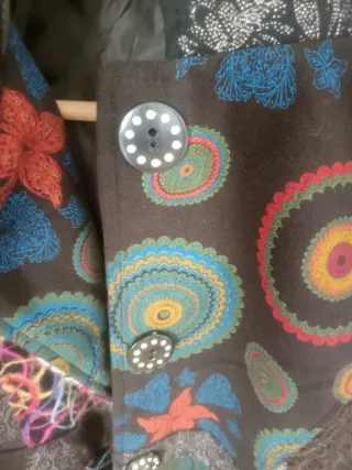 Abrigo mujer patchwork multicolor