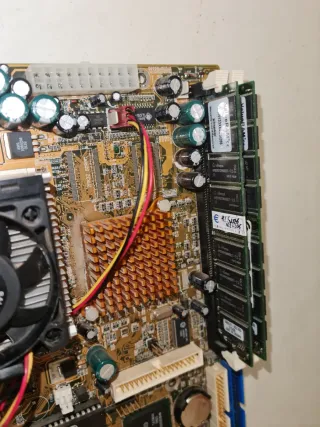 Placa Base + ram + cpu + usb