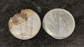 Coppia 100 Lire Minerva 1960 Modificate