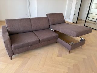 Sofá cama 3 plazas chaiselongue arcón