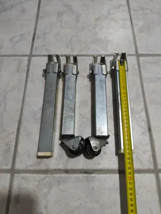 Gambe metalliche per somier con ruote