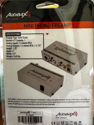Mini Preamplificador Phono AUDIBAX