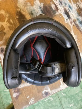 Casco Moto Jet Negro Custom