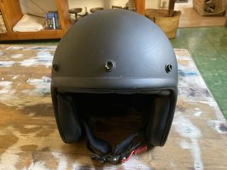 Casco Moto Jet Negro Custom