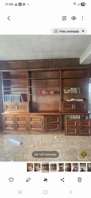 Librería de madera maciza