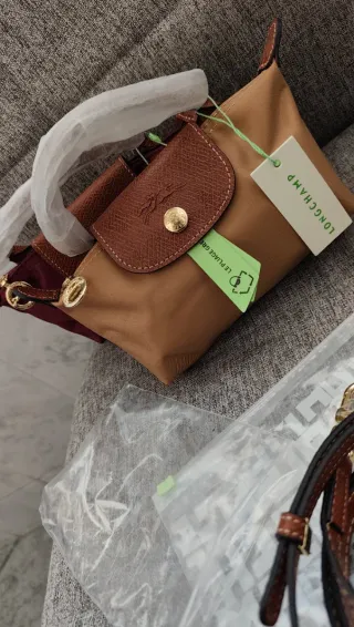 Bolso Longchamp Beige y Marrón