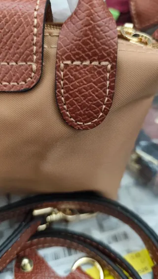 Bolso Longchamp Beige y Marrón