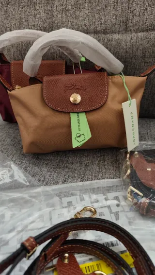 Bolso Longchamp Beige y Marrón
