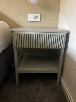 2 Mesitas de Noche Ikea Madera Gris